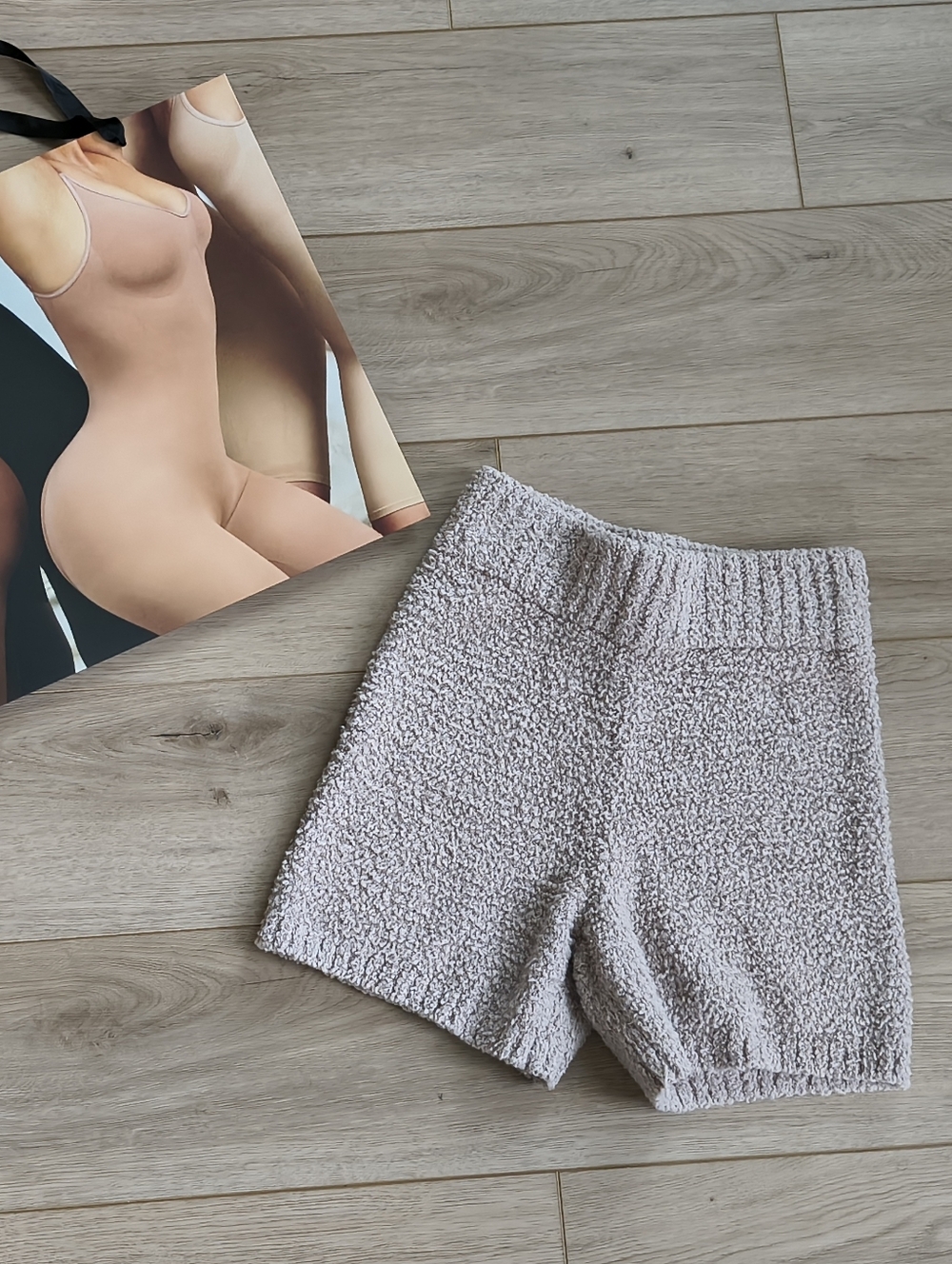 Skims Cozy Collection Light Taupe Lounge Shorts